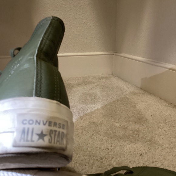 Stylish Green leather converse - Picture 5 of 6